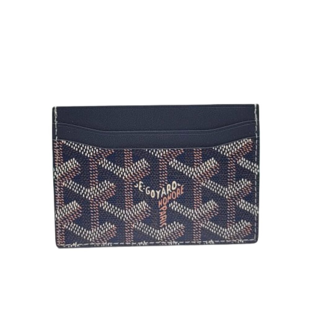 Goyard Saint - Sulpice Card Holder Wallet in Navy Blue - New
